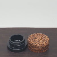 9ml Black Glass Container with Red Palm Top by PhattPiggie