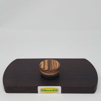 9ml Black Glass Container with Zerbrawood Top by PhattPiggie