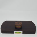 9ml Black Glass Container with Sissoo Wood Rasta Top by PhattPiggie