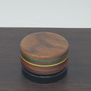 9ml Black Glass Container with Sissoo Wood Rasta Top by PhattPiggie
