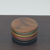 9ml Black Glass Container with Sissoo Wood Rasta Top by PhattPiggie