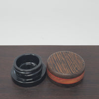 9ml Black Glass Container with Wenge RedTop by PhattPiggie