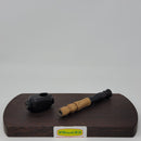 8mm OD Custom Dynavap Stem/Pipe in Zebrano/Ebony By Aezhen Wood