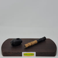 8mm OD Custom Dynavap Stem/Pipe in Zebrano/Ebony By Aezhen Wood