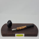 8mm OD Custom Dynavap Stem/Pipe in Zebrano/Ebony By Aezhen Wood