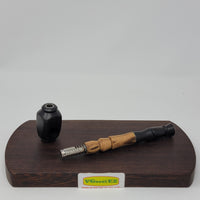 8mm OD Custom Dynavap Stem/Pipe in Zebrano/Ebony By Aezhen Wood