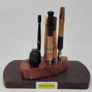 Dynavap stand in Red Narra Root w/ Acrylic inlay by Aezhenn Wood