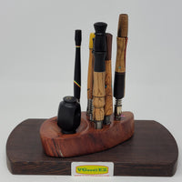 Dynavap stand in Red Narra Root w/ Acrylic inlay by Aezhenn Wood