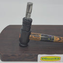 8mm OD Custom Dynavap Stem/Pipe in Bocote w/ Blackwood Mouthpiece/Pipe & Acrylic/Bronze Inlay by Aezhenn Wood