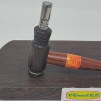 8mm OD Custom Dynavap Stem/Pipe in Cocobolo w/ Wenge Mouthpiece/Pipe & Acrylic Inlay by Aezhenn Wood
