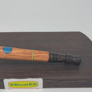 8mm OD Custom Dynavap Stem/Pipe in Mangkono w/ Wenge Mouthpiece/Pipe & Rasta Inlay by Aezhenn Wood