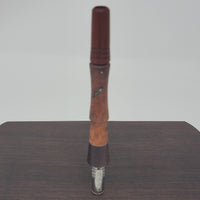 8mm OD Dynavap Stem in Purple Narra/Amboyna Burl w/ Red Narra Mouthpiece & Turquoise Inlay MP By Aezhenn Wood