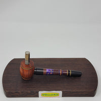 8mm OD Custom Dynavap Stem/Pipe in Cocobolo w/ Blackwood Mouthpiece/ Bloodwood Pipe & Bronze Inlay by Aezhenn Wood