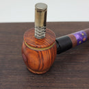 8mm OD Custom Dynavap Stem/Pipe in Cocobolo w/ Blackwood Mouthpiece/ Bloodwood Pipe & Bronze Inlay by Aezhenn Wood