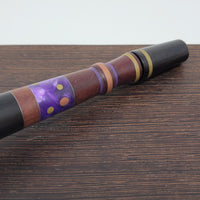8mm OD Custom Dynavap Stem/Pipe in Cocobolo w/ Blackwood Mouthpiece/ Bloodwood Pipe & Bronze Inlay by Aezhenn Wood