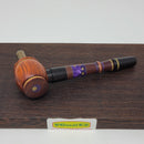 8mm OD Custom Dynavap Stem/Pipe in Cocobolo w/ Blackwood Mouthpiece/ Bloodwood Pipe & Bronze Inlay by Aezhenn Wood