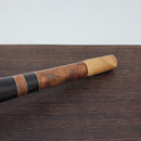 8mm OD Custom Dynavap Stem/Pipe in Elm Burl w/ Blackwood Inlay / Ash Mouthpiece/ Curly Chestnut Pipe & Red Narra Inlay by Aezhenn Wood