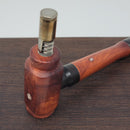8mm OD Custom Dynavap Stem/Pipe in Red Narra Roots w/ Mother of Pearl Inlay / Blackwood Mouthpiece / Red Narra Roots Pipe w/ Mother of Pearl Inlay by Aezhenn Wood