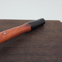 8mm OD Custom Dynavap Stem/Pipe in Red Narra Roots w/ Mother of Pearl Inlay / Blackwood Mouthpiece / Red Narra Roots Pipe w/ Mother of Pearl Inlay by Aezhenn Wood