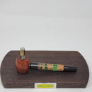 8mm OD Custom Dynavap Stem/Pipe in Chestnut Burl w/ Acrylic Inlay / Blackwood Mouthpiece / Cocobolo Pipe by Aezhenn Wood