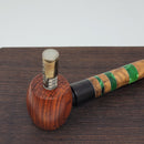 8mm OD Custom Dynavap Stem/Pipe in Chestnut Burl w/ Acrylic Inlay / Blackwood Mouthpiece / Cocobolo Pipe by Aezhenn Wood