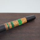 8mm OD Custom Dynavap Stem/Pipe in Chestnut Burl w/ Acrylic Inlay / Blackwood Mouthpiece / Cocobolo Pipe by Aezhenn Wood