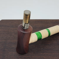 8mm OD Custom Dynavap Stem/Pipe in Curly Maple w/ Acrylic Inlay / Purple Narra Mouthpiece / Purple Narra Pipe by Aezhenn Wood