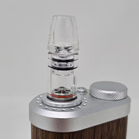 Works as a comfort mouthpiece or a bit of a waterpipe attachment for Tinymight or TM2. Attaches to standard glass or titanium stem with two o-rings.