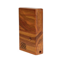 The Sticky Brick Junior is our butane-powered portable. Measuring 4.5 inches tall, 3 inches wide, and 1 inch thick, it will fit right in your pocket or bag to take on the go. The protective cap secures with the same extra-strong, rare earth magnets that we use in all of our devices. As with all of our Sticky Bricks, the wooden body and the glass are worked by hand right here in our workshop.