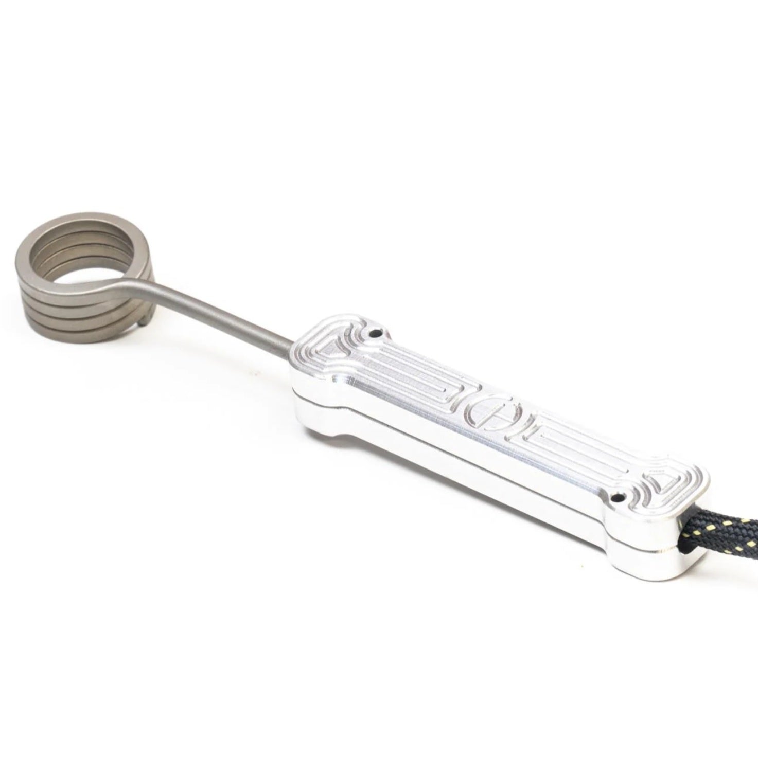 Secure grab point for your coil that adds style!
Some assembly required
Made in the USA
Enail coil not included
Kit includes aluminum handle only

*Perfectly fitted to Cannabis Hardware coils. Will work with other coils on the market but the handle fit may not be perfect and will include a gap.
