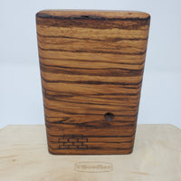 The Sticky Brick Junior is our butane-powered portable. Measuring 4.5 inches tall, 3 inches wide, and 1 inch thick, it will fit right in your pocket or bag to take on the go. The protective cap secures with the same extra-strong, rare earth magnets that we use in all of our devices. As with all of our Sticky Bricks, the wooden body and the glass are worked by hand right here in our workshop.