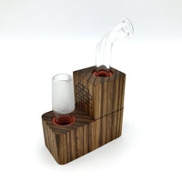 The smallest and lowest-priced device has been redesigned based on customer feedback. The Flip Brick is available in Walnut, Cherry, Rock Maple, and Black Limba, and is a direct WPA for all your water or J-hook needs. Designed to sit upright to store or load, the device flips to attach to your glass.