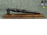 Half Open Twist in African Blackwood w/ Blue Glass by PhattPiggie