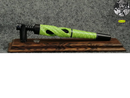 Half Open Twist in Green Mamba Juma / African Blackwood w/ Aluminum Accents & Black Glass by PhattPiggie