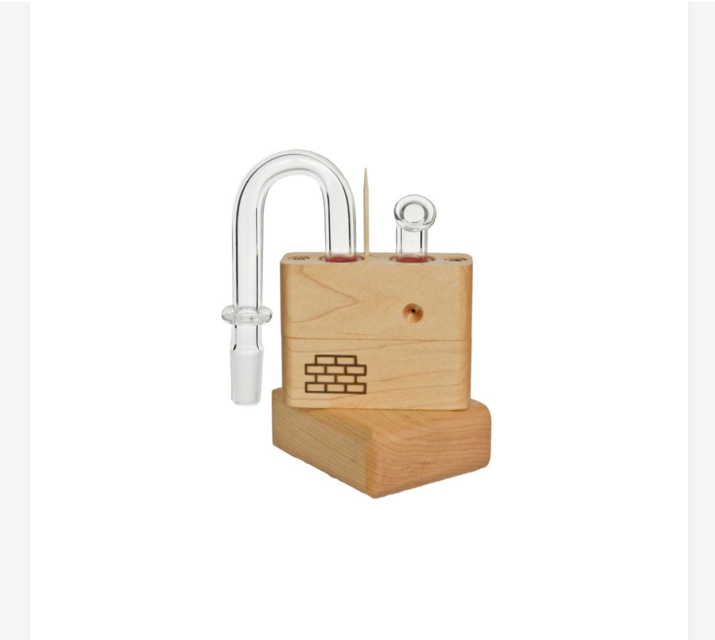 Our U-Joint for the Sticky Brick Junior and Runt replaces your mouthpiece and gives a direct 14.4mm male connection to use with your favorite glass. Made in Asheville North Carolina from our normal thick ass glass and carries a 15 day warranty against defects. The U-Joint will ship with an additional o-ring and carb cork.

Vaporizers for display purposes only and not included in sale.