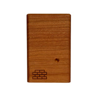 The Sticky Brick Junior is our butane-powered portable. Measuring 4.5 inches tall, 3 inches wide, and 1 inch thick, it will fit right in your pocket or bag to take on the go. The protective cap secures with the same extra-strong, rare earth magnets that we use in all of our devices. As with all of our Sticky Bricks, the wooden body and the glass are worked by hand right here in our workshop.