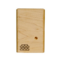 The Sticky Brick Junior is our butane-powered portable. Measuring 4.5 inches tall, 3 inches wide, and 1 inch thick, it will fit right in your pocket or bag to take on the go. The protective cap secures with the same extra-strong, rare earth magnets that we use in all of our devices. As with all of our Sticky Bricks, the wooden body and the glass are worked by hand right here in our workshop.