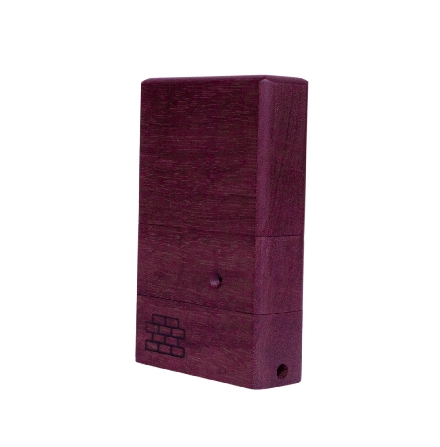 The Sticky Brick Junior is our butane-powered portable. Measuring 4.5 inches tall, 3 inches wide, and 1 inch thick, it will fit right in your pocket or bag to take on the go. The protective cap secures with the same extra-strong, rare earth magnets that we use in all of our devices. As with all of our Sticky Bricks, the wooden body and the glass are worked by hand right here in our workshop.
