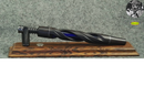 Full Open Twist in African Blackwood w/ Blue Glass and Aluminum Accents by PhattPiggie
