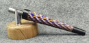 Twist in Orange and Blue Acrylic w/Blackwood by PhattPiggie