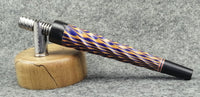 Twist in Orange and Blue Acrylic w/Blackwood by PhattPiggie