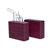 The Sticky Brick Junior is our butane-powered portable. Measuring 4.5 inches tall, 3 inches wide, and 1 inch thick, it will fit right in your pocket or bag to take on the go. The protective cap secures with the same extra-strong, rare earth magnets that we use in all of our devices. As with all of our Sticky Bricks, the wooden body and the glass are worked by hand right here in our workshop.