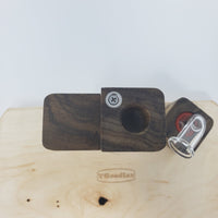 The smallest and lowest-priced device has been redesigned based on customer feedback. The Flip Brick is available in Walnut, Cherry, Rock Maple, and Black Limba, and is a direct WPA for all your water or J-hook needs. Designed to sit upright to store or load, the device flips to attach to your glass.