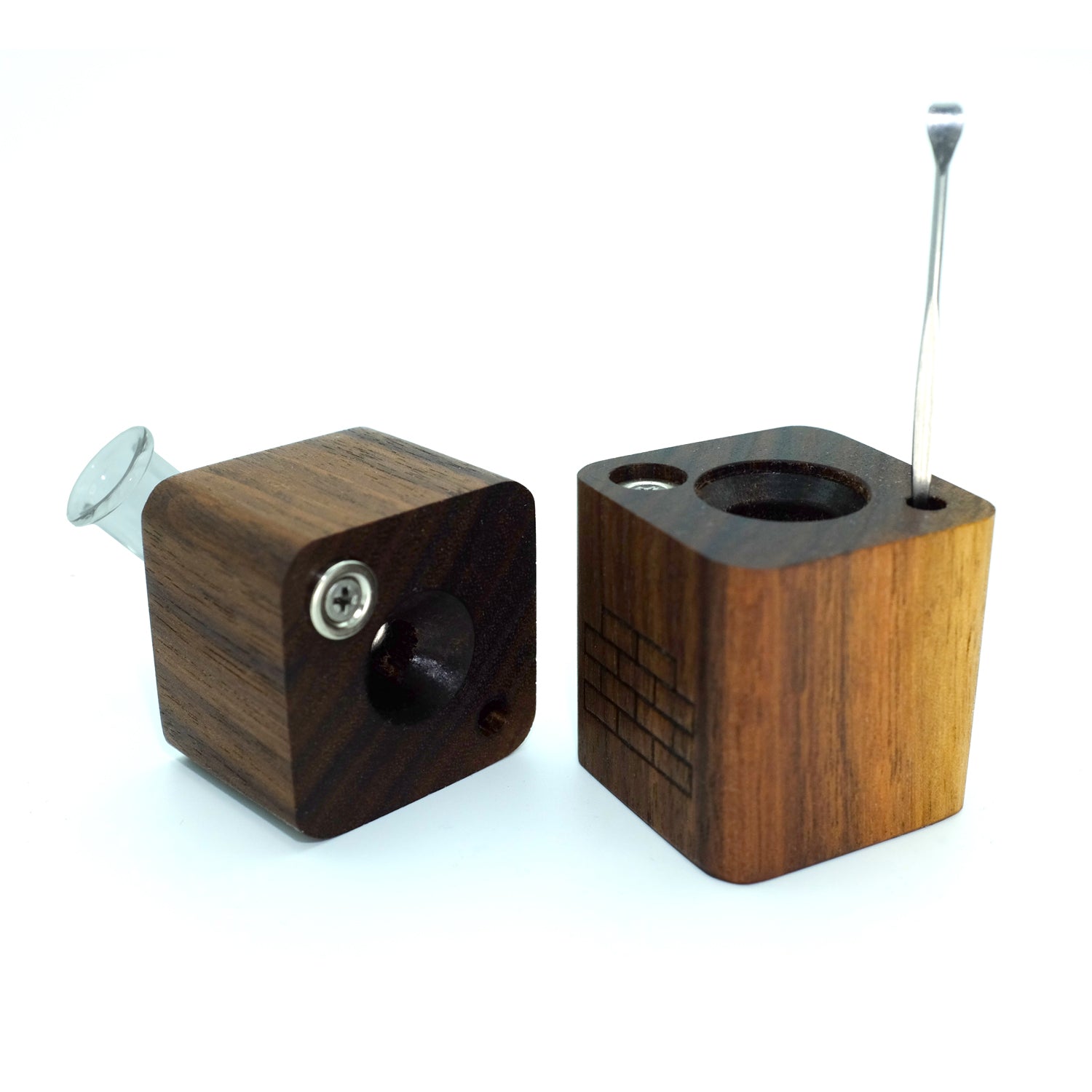 The Twist by Sticky Brick Labs is a versatile thermal extractor that can be butane torch-powered or used with a heated injector to pair with your favorite water piece.

The Twist is proudly Hand Made in the USA here in North Carolina. The lumber is sourced locally from vendors that prioritize sustainability and top quality. Our glass parts are made in-house using the highest quality scientific German glass.