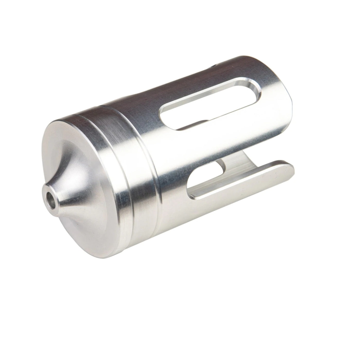 Secure your Flowerpot Head!

*If you will be using this on an existing CH stand, pick the curved adapter. Heat Post needed to attach to stand and Sold Separately.

This new heat shield works along side the Insulated Heat Post to ensure the Flowerpot Head (B1, B2 or Injector) is safely kept and out of easy reach. This shield is milled from 6061 aluminum tubing to minimize waste and make the process more efficient.