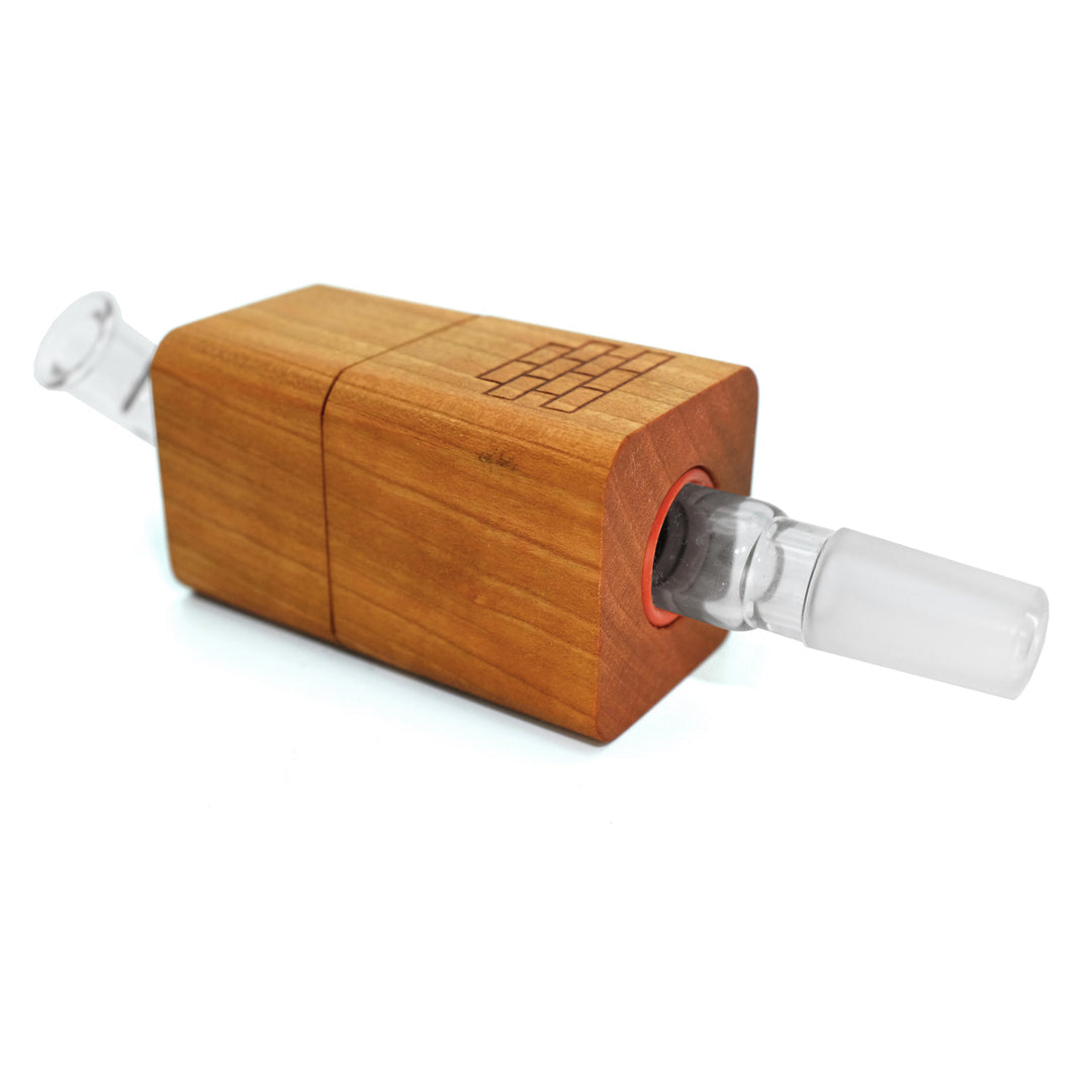 The Twist by Sticky Brick Labs is a versatile thermal extractor that can be butane torch-powered or used with a heated injector to pair with your favorite water piece.

The Twist is proudly Hand Made in the USA here in North Carolina. The lumber is sourced locally from vendors that prioritize sustainability and top quality. Our glass parts are made in-house using the highest quality scientific German glass.