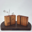 The Sticky Brick Junior is our butane-powered portable. Measuring 4.5 inches tall, 3 inches wide, and 1 inch thick, it will fit right in your pocket or bag to take on the go. The protective cap secures with the same extra-strong, rare earth magnets that we use in all of our devices. As with all of our Sticky Bricks, the wooden body and the glass are worked by hand right here in our workshop.