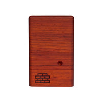 The Sticky Brick Junior is our butane-powered portable. Measuring 4.5 inches tall, 3 inches wide, and 1 inch thick, it will fit right in your pocket or bag to take on the go. The protective cap secures with the same extra-strong, rare earth magnets that we use in all of our devices. As with all of our Sticky Bricks, the wooden body and the glass are worked by hand right here in our workshop.