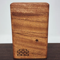 The Sticky Brick Junior is our butane-powered portable. Measuring 4.5 inches tall, 3 inches wide, and 1 inch thick, it will fit right in your pocket or bag to take on the go. The protective cap secures with the same extra-strong, rare earth magnets that we use in all of our devices. As with all of our Sticky Bricks, the wooden body and the glass are worked by hand right here in our workshop.