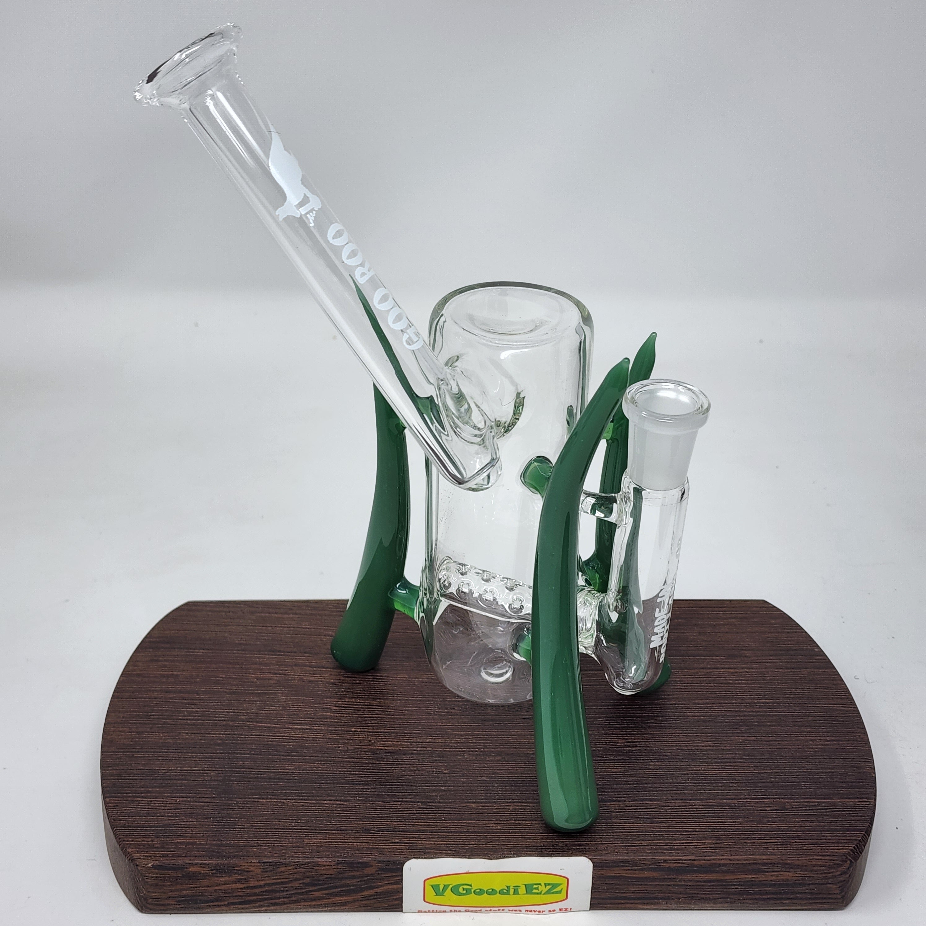 This inline Rig by Goo Roo Glass is set up with triple horns. 14 mm female joint. Made in the USA!!!



** This product is individually handmade by the same or different glass blower and there may be a variation in size of product. There could also be a variation in the logo size, placement, and color…